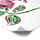 I Miss you with beautiful glittery rose Poster (Ecke)