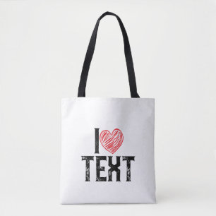 I MIT ROTEM HERZSTEUERN TASCHE