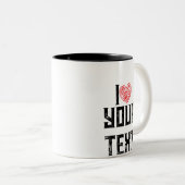 I MIT ROTEM HERZSTEUERN ZWEIFARBIGE TASSE (VorderseiteRechts)