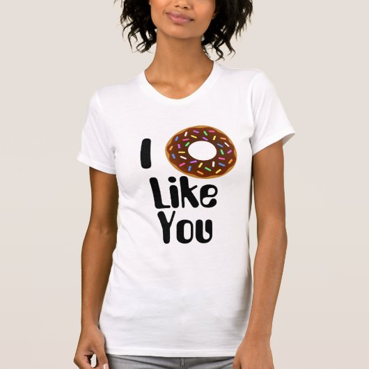 I mögen Krapfen Sie lustiges T-Shirt (Vorderseite)
