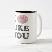 I mögen Krapfen Sie Zweifarbige Tasse (VorderseiteRechts)