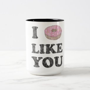 I mögen Krapfen Sie Zweifarbige Tasse