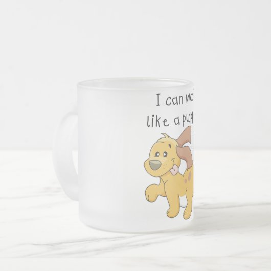 I mögen Schuss ein Welpen-T-Shirts und Geschenke Mattglastasse (Vorderseite Links)