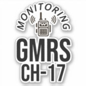 I Monitor GMRS. Kanal 17 Aufkleber (Vorderseite)