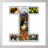 I Monogram Create your own 7 Custom Foto Collage Poster (Vorne)