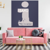 I Monogram, Initial Bar Bat Mitzvah Sign-In Board Leinwanddruck (Insitu (Wohnzimmer))