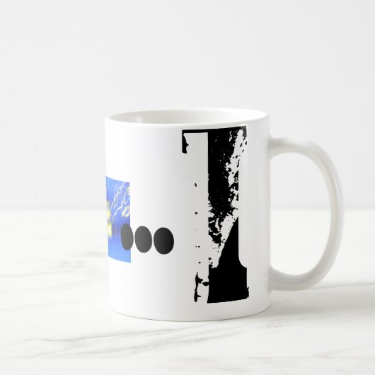 I Monogram Typografy Cool Grunge Tasse (Rechts)