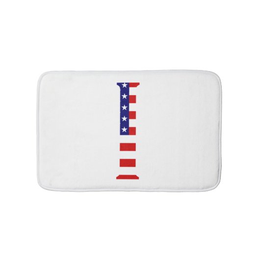 I Monogram überlagert sich auf der Flagge der USA Badematte (Vorderseite)