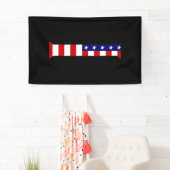 I Monogram überlagert sich auf der Flagge der USA Banner (Insitu)