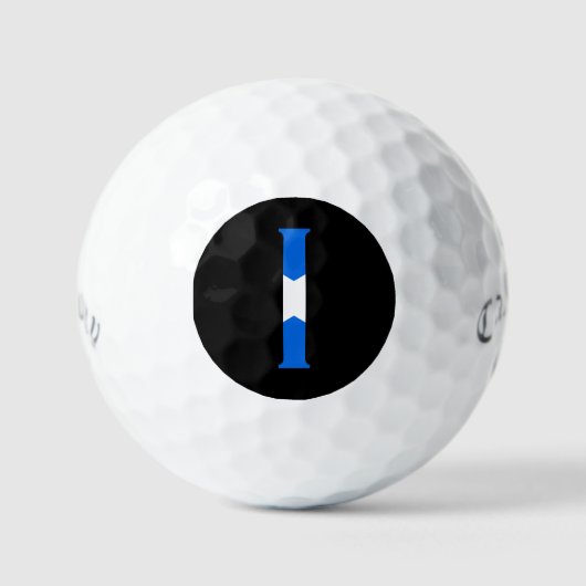 I Monogram überlagert sich auf der schottischen Fl Golfball (Vorderseite)