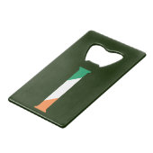 I Monogram überlagert sich auf irischer Flagge Geldbeutel Flaschenöffner (Rückseite Schrägansicht)