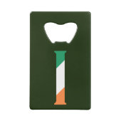 I Monogram überlagert sich auf irischer Flagge Geldbeutel Flaschenöffner (Rückseite)