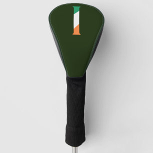 I Monogram überlagert sich auf irischer Flagge Golf Headcover