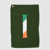 I Monogram überlagert sich auf Irish Flag Gtcnt Golfhandtuch (Vorderseite)