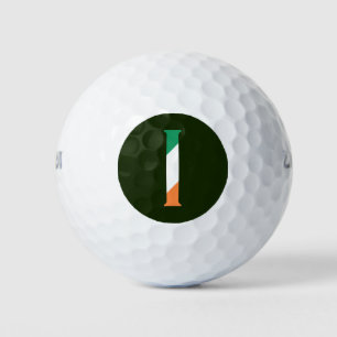 I Monogram überlagert sich auf Irish Flag wu gbcnt Golfball