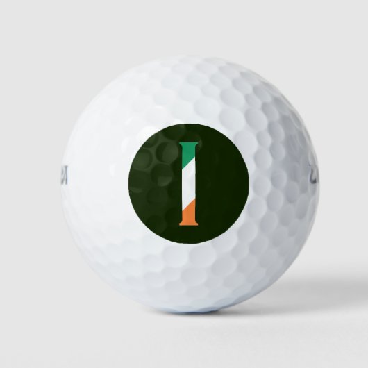 I Monogram überlagert sich auf Irish Flag wu gbcnt Golfball (Vorderseite)