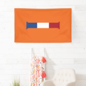 I Monogram überlagert sich auf NLD-Flagge auf oder Banner (Insitu)