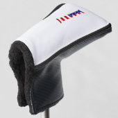 I Monogram überlagert sich auf US Flag Pccnt Golf Headcover (3/4 Vorderseite)