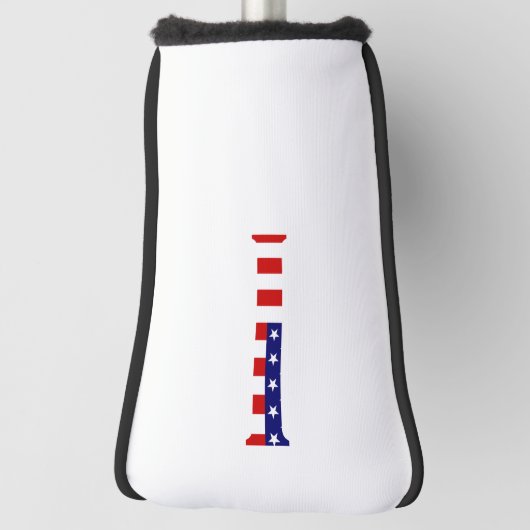 I Monogram überlagert sich auf US Flag Pccnt Golf Headcover (Rotieren 90)
