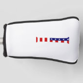 I Monogram überlagert sich auf US Flag Pccnt Golf Headcover (Vorderseite)
