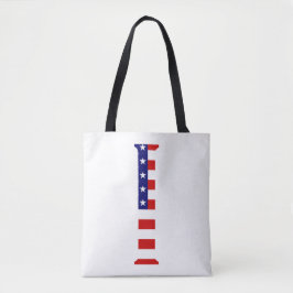 I Monogram überlagert sich auf US Flag Stcnt Tasche