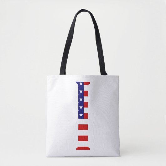 I Monogram überlagert sich auf US Flag Stcnt Tasche (Vorderseite)