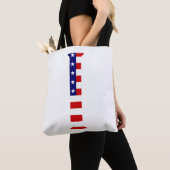 I Monogram überlagert sich auf US Flag Stcnt Tasche (Von Nahem)