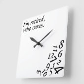 ~I morgens zog sich zurück, das Cares~ WANDUHR, Quadratische Wanduhr (Winkel)