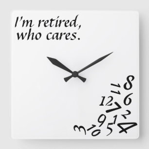 ~I morgens zog sich zurück, das Cares~ WANDUHR, Quadratische Wanduhr