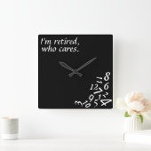 ~I morgens zog sich zurück, das Cares~ WANDUHR, Quadratische Wanduhr (Zuhause)