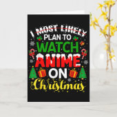 I Most Likely Plan To Watch Anime On Christmas Fam Karte (Gelbe Blume)