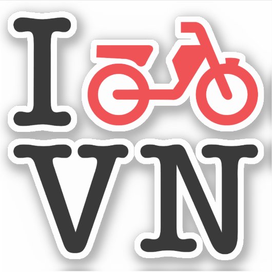I Motorrad Vietnam Aufkleber (Vorderseite)