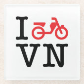 I Motorrad Vietnam Glasuntersetzer (Vorderseite)