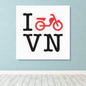 I Motorrad Vietnam Leinwanddruck (Insitu (Holzboden))