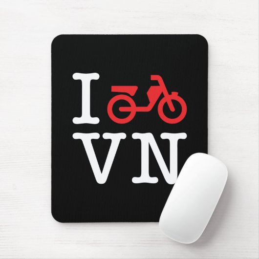 I Motorrad Vietnam Mousepad (Mit Mouse)