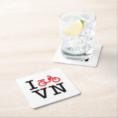 I Motorrad Vietnam Rechteckiger Pappuntersetzer (Vor Ort)