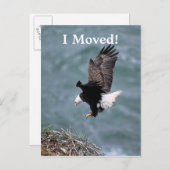 I Moved Eagle Ankündigungspostkarte (Vorne/Hinten)