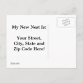 I Moved Eagle Ankündigungspostkarte (Rückseite)