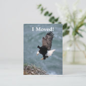 I Moved Eagle Ankündigungspostkarte (Stehend Vorderseite)