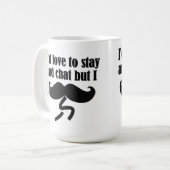 I Mustache (ich muss streichen) - Sehr lustig Kaffeetasse (Vorderseite Links)