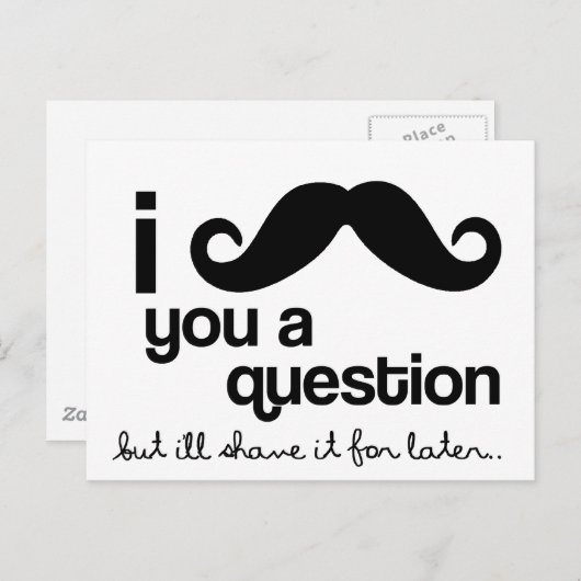 i mustak Sie eine Frage Postkarte (Vorne/Hinten)