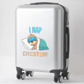 I Nap so I Don't Snap Funny Sloth Aufkleber (Koffer)
