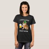 I Need A Beer Right Meow St Patrick s Day Leprecha T-Shirt (Vorne ganz)