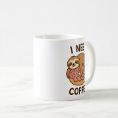 I Need a Coffee Cute Illustration Funny Coffee, Kaffeetasse (VorderseiteRechts)