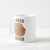 I Need a Coffee Cute Illustration Funny Coffee, Kaffeetasse (Vorderseite Links)