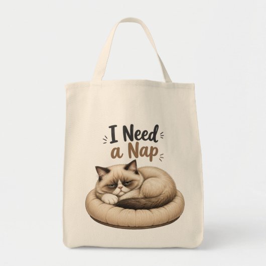 I Need a Nap • Cozy Cat Tragetasche (Vorne)