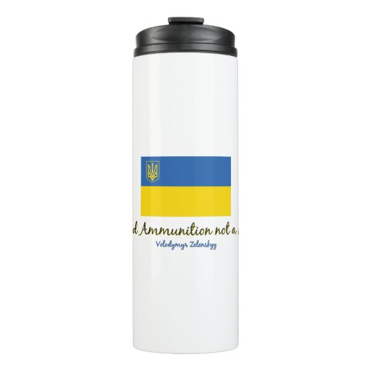 I-need-Ammo-Zelenskyy Thermosbecher (Vorderseite)