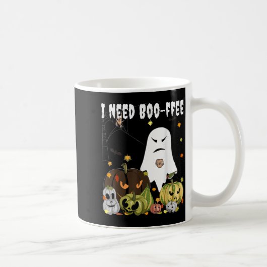 I Need Boo-ffee Ghost Jack-o-lantern Coffee Lover Kaffeetasse (Rechts)