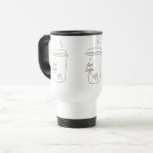 I Need Coffee Cute Doodle Mug Reisebecher (Vorderseite Links)