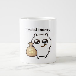 I Need Money Meme Sticker – Funny Relatable Cute Jumbo-Tasse